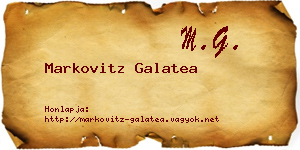 Markovitz Galatea névjegykártya